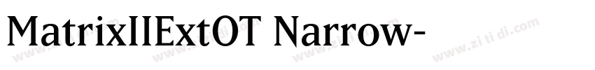 MatrixIIExtOT Narrow字体转换